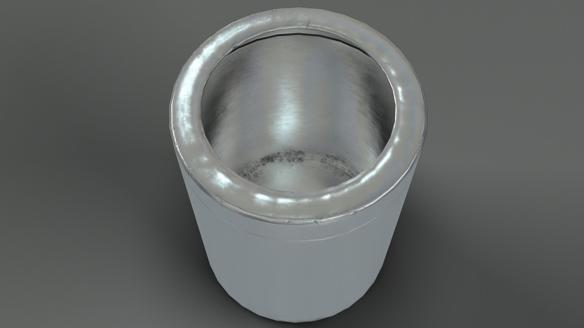 Trash bin and crumpled paper LowPoly PBR Low-poly 3D model_3