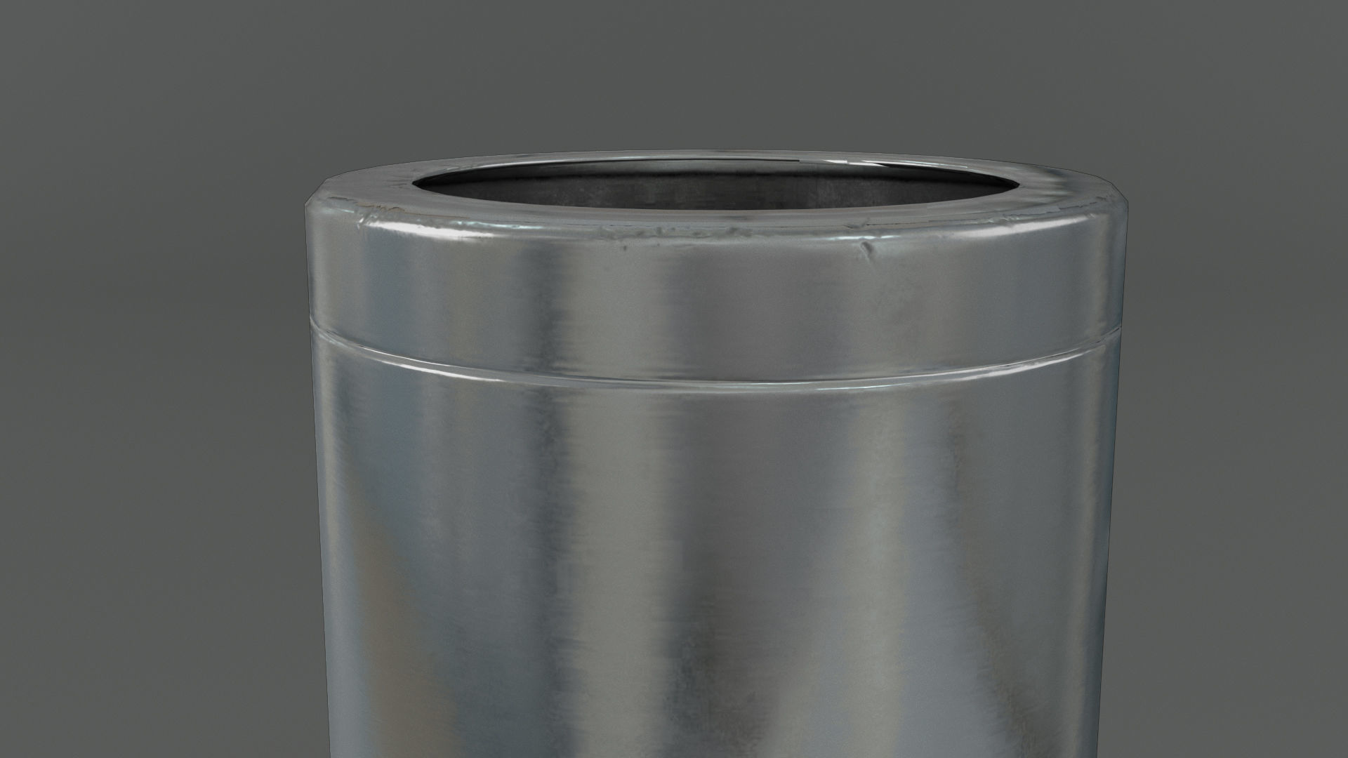 Trash bin and crumpled paper LowPoly PBR Low-poly 3D model_2