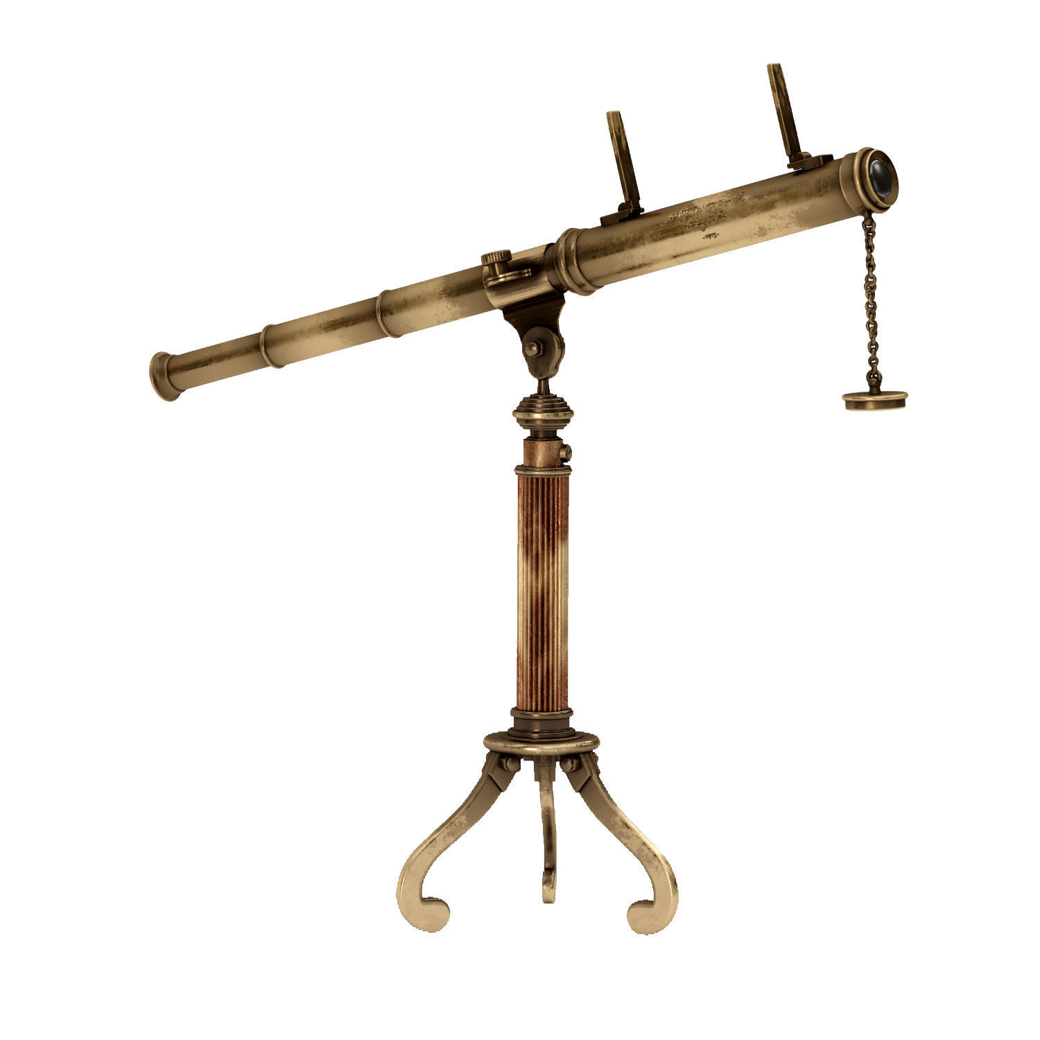 teleskop  Low-poly 3D model_3