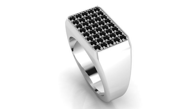 Gents diamond ring 3D print model