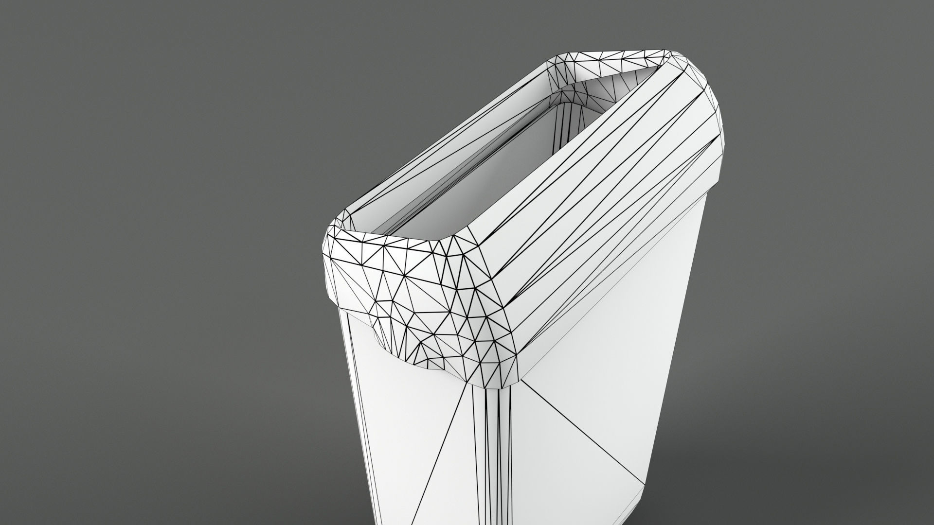 Trash bin and crumpled paper LowPoly PBR Low-poly 3D model_12