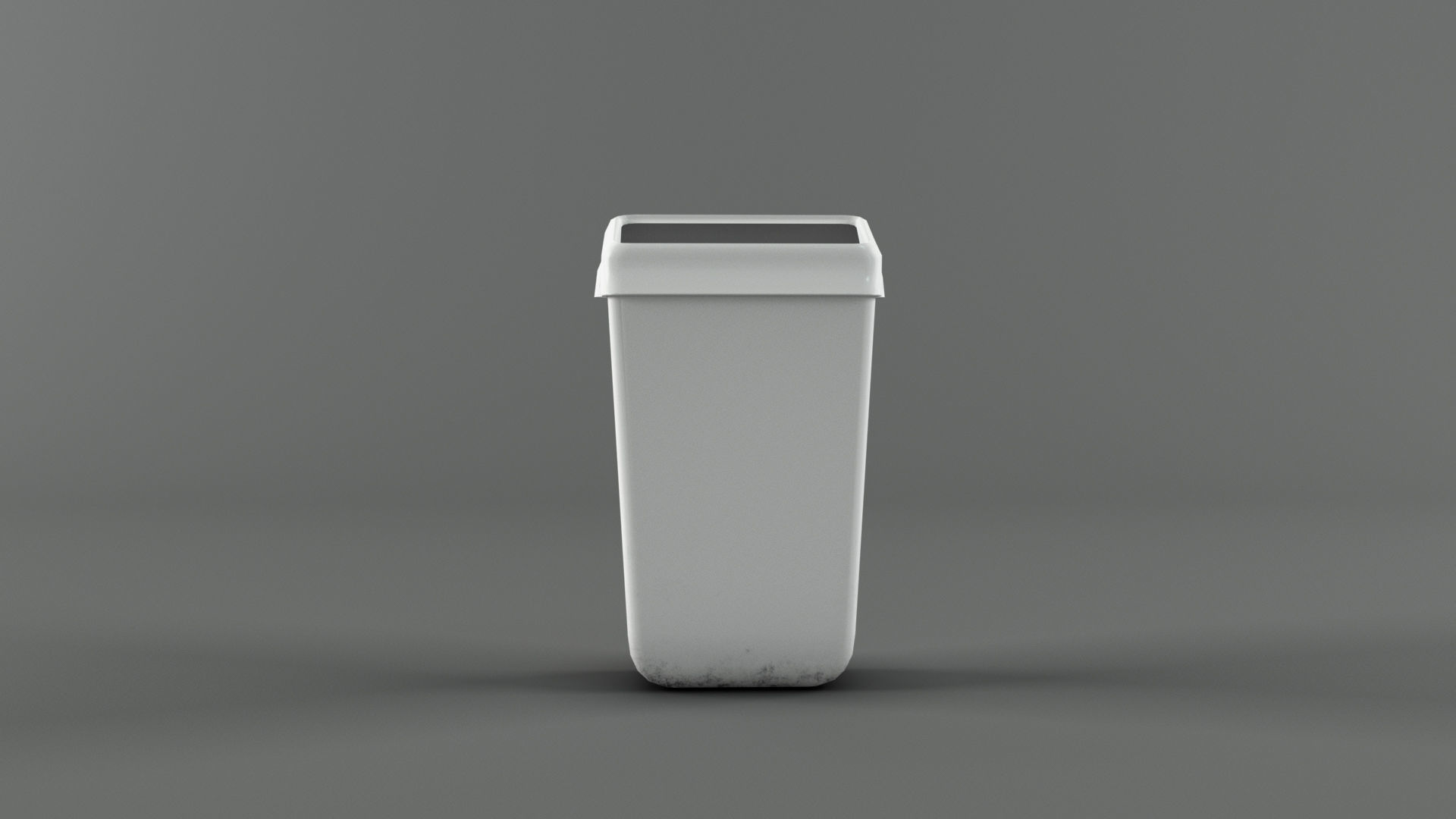 Trash bin and crumpled paper LowPoly PBR Low-poly 3D model_2