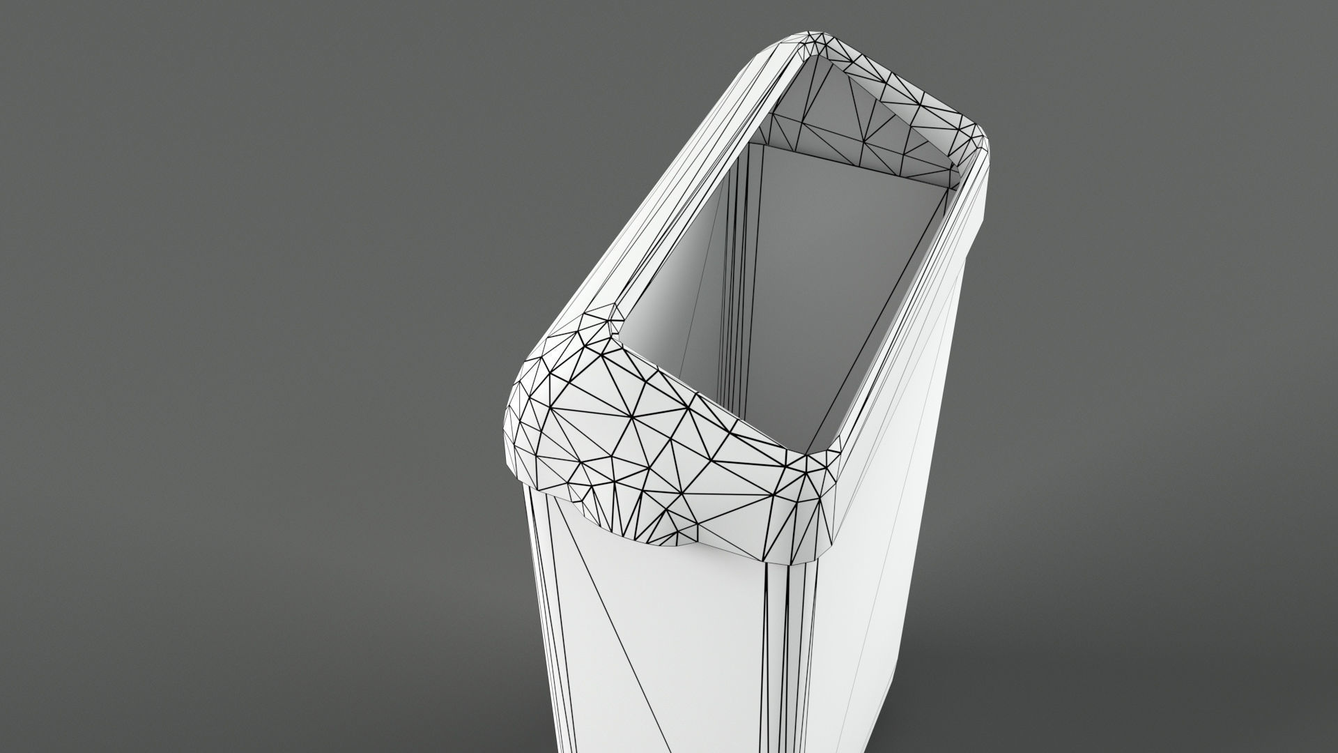 Trash bin and crumpled paper LowPoly PBR Low-poly 3D model_11