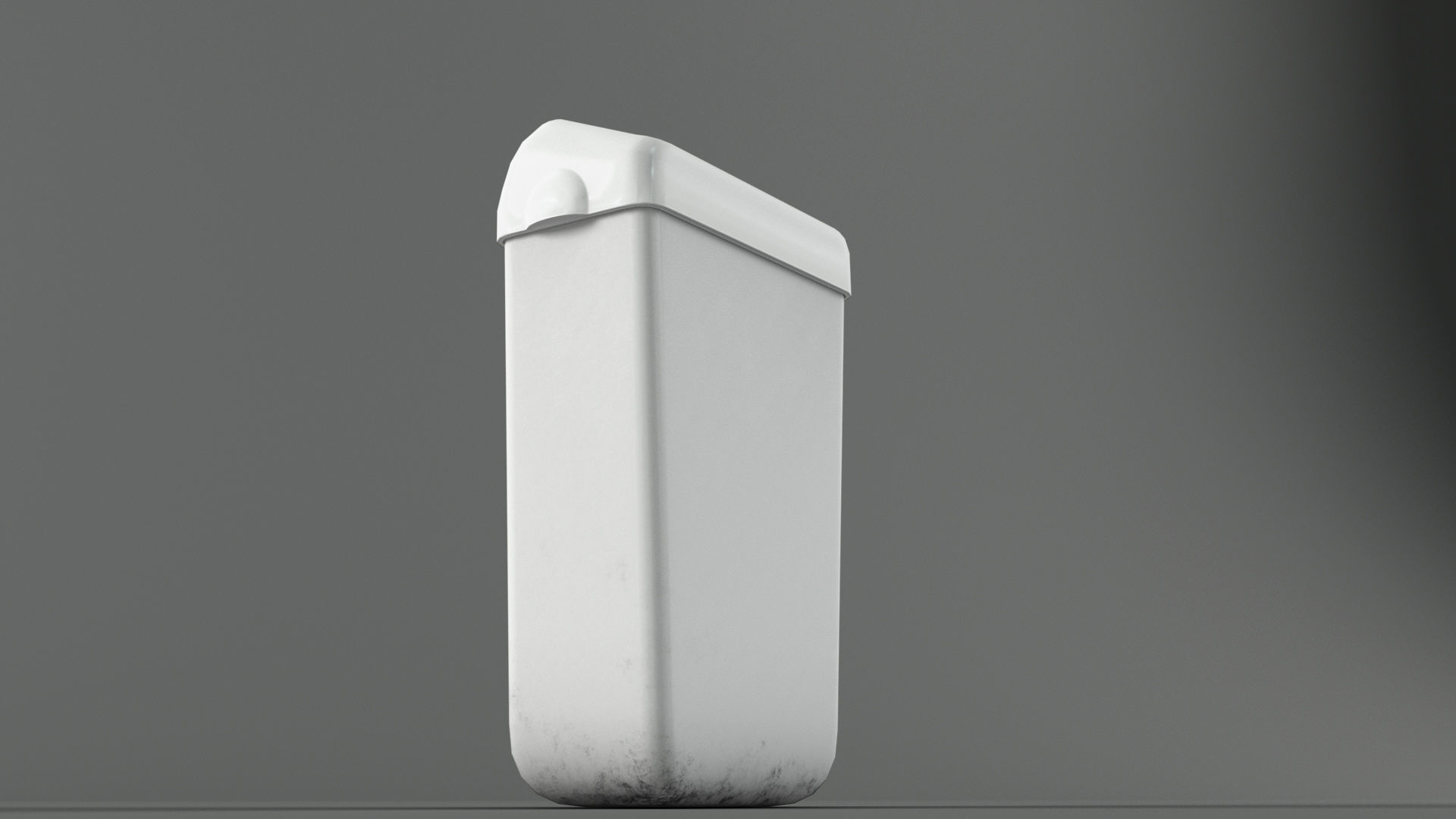 Trash bin and crumpled paper LowPoly PBR Low-poly 3D model_7