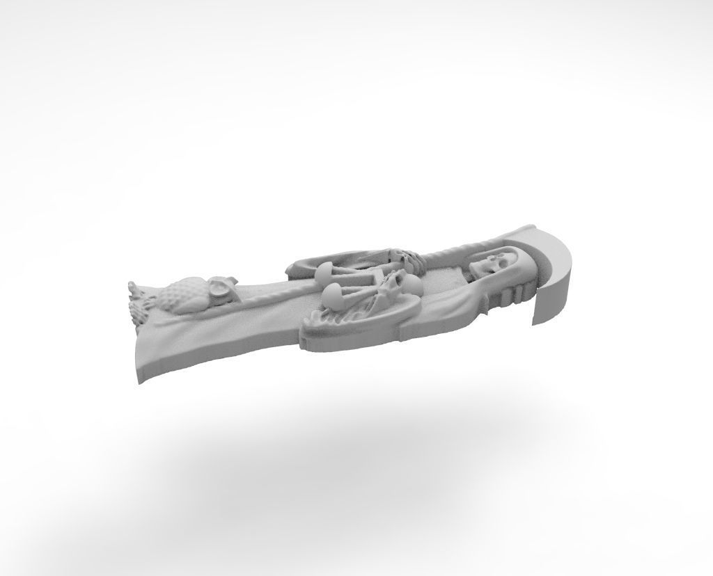 santa muerte  3D print model_1