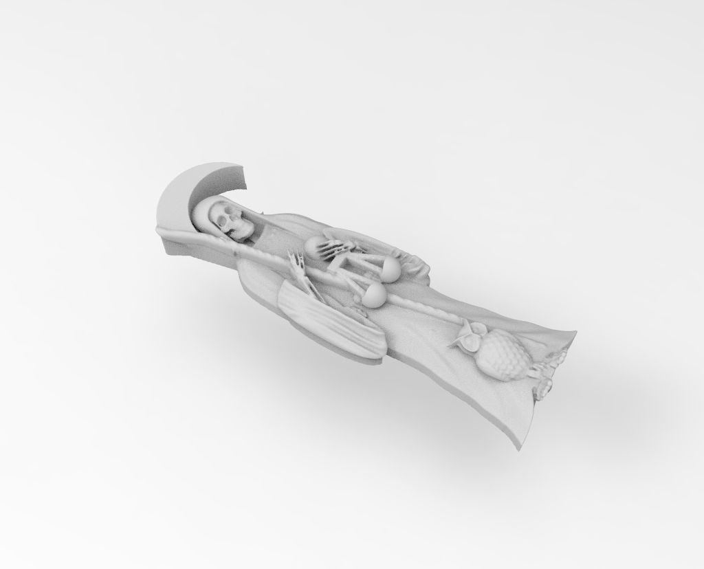 santa muerte  3D print model_2