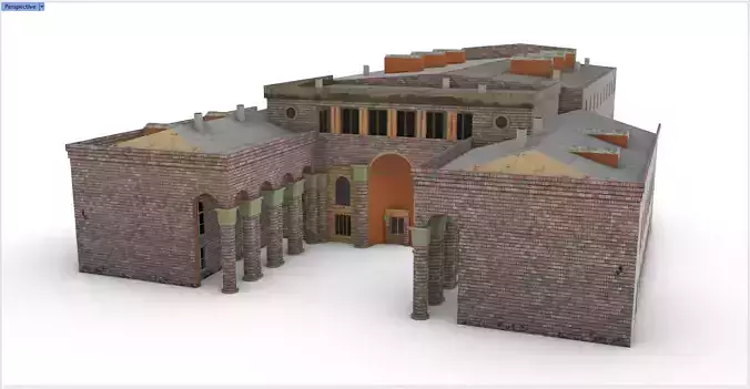 Palace of Culture After Charles Aznavour Low-poly 3D model