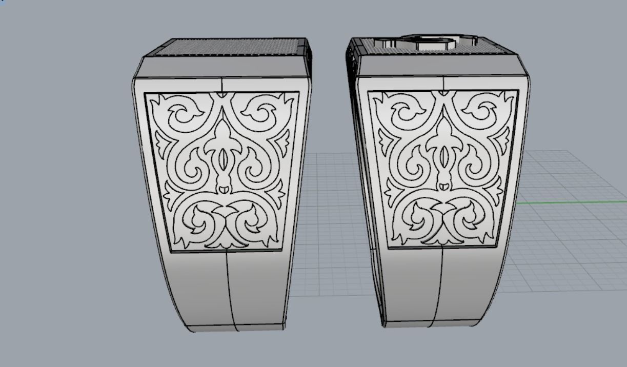 2 pieces ring with letters 3D print model_11