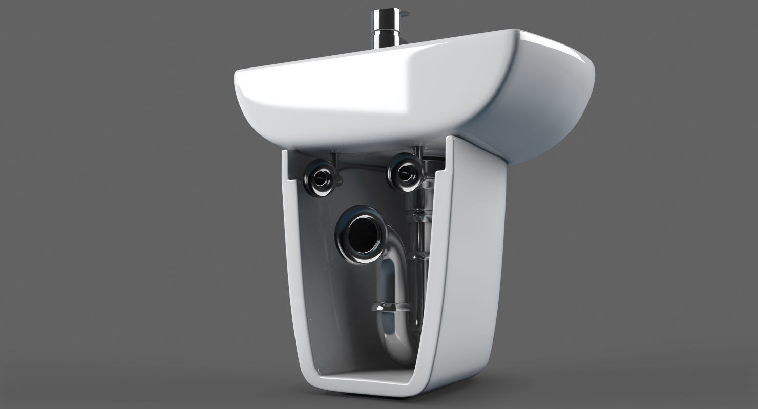 Sink Keromag Renova 3D model_5