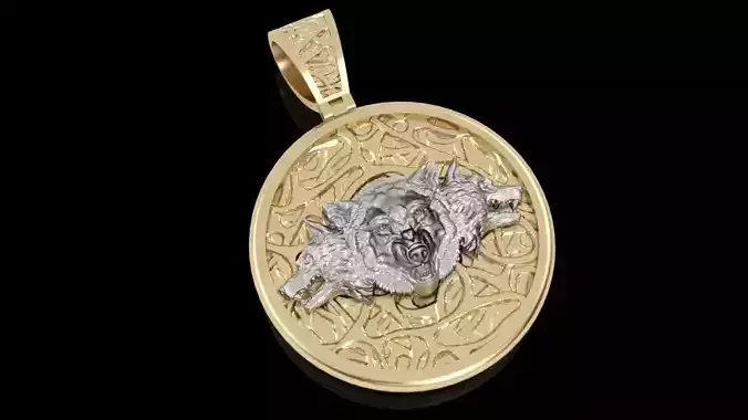 wolf pendant