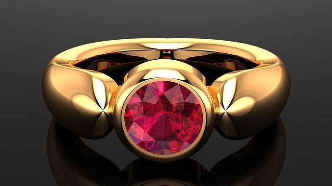 Gents diamond ring 3D print model