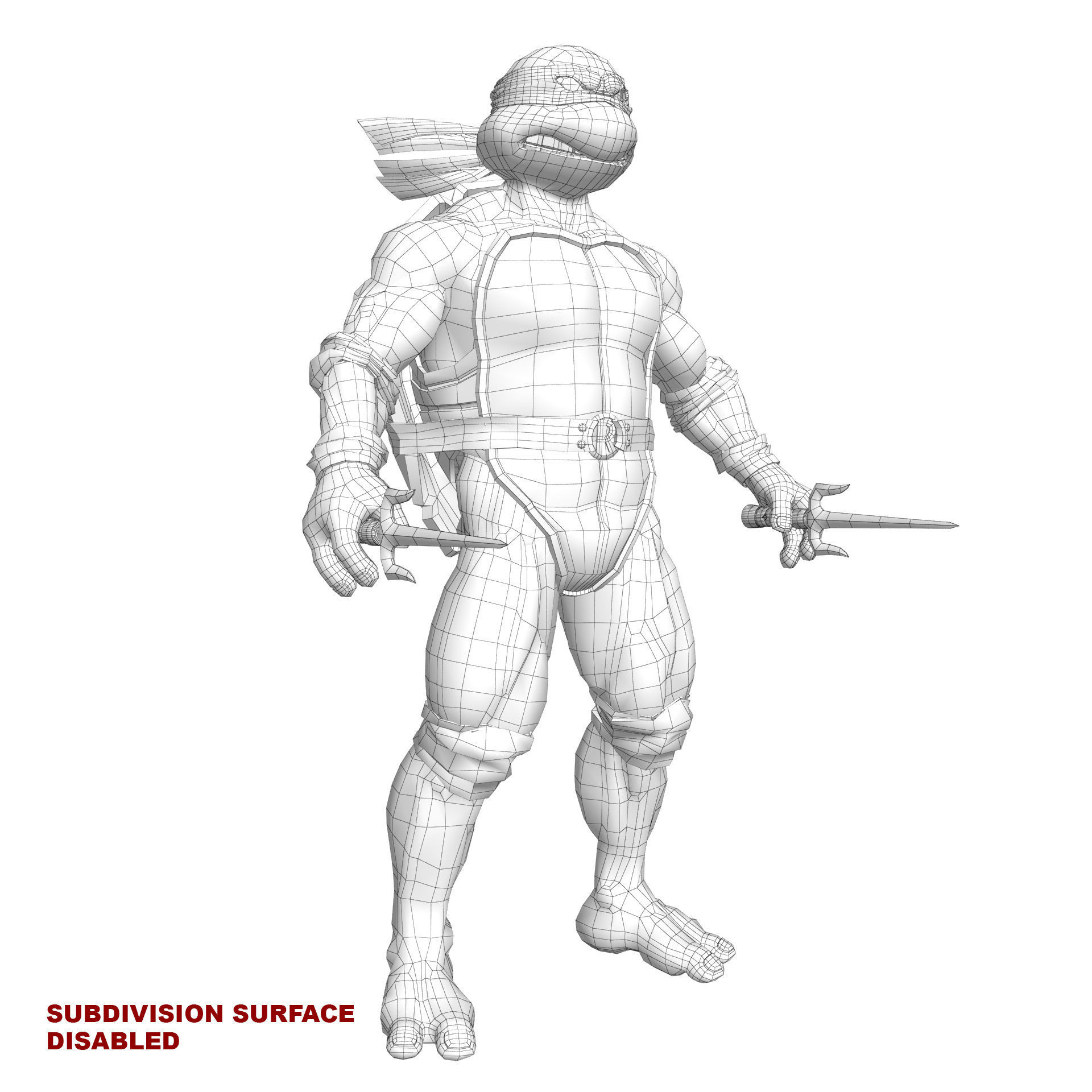 TMNT Ninja Turtles Raphael 3D model_16