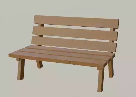 Wooden bench