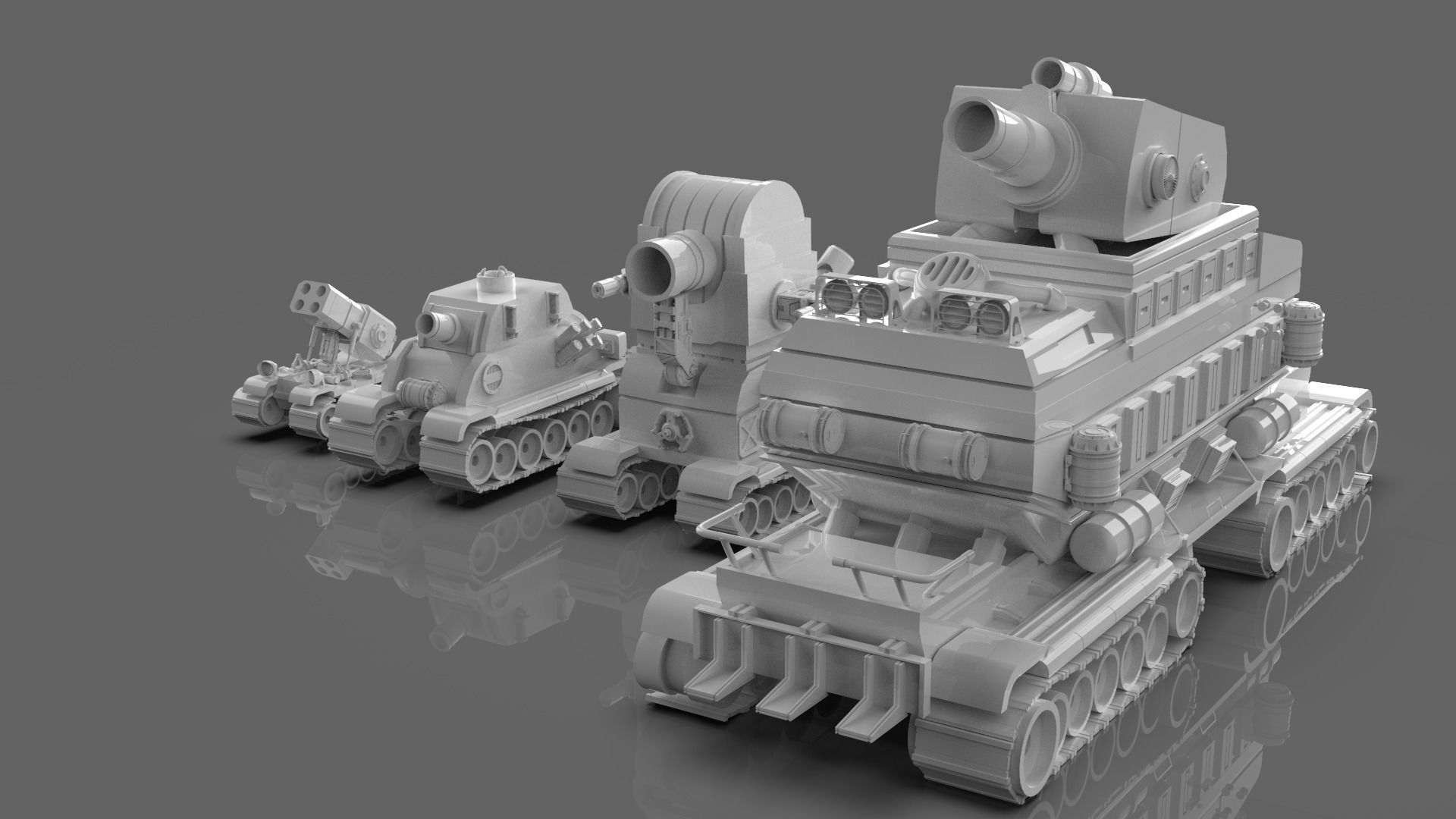 Metal Slug Mecha Vehicles Pack 4 In 1 - Only Mesh 3D model_2