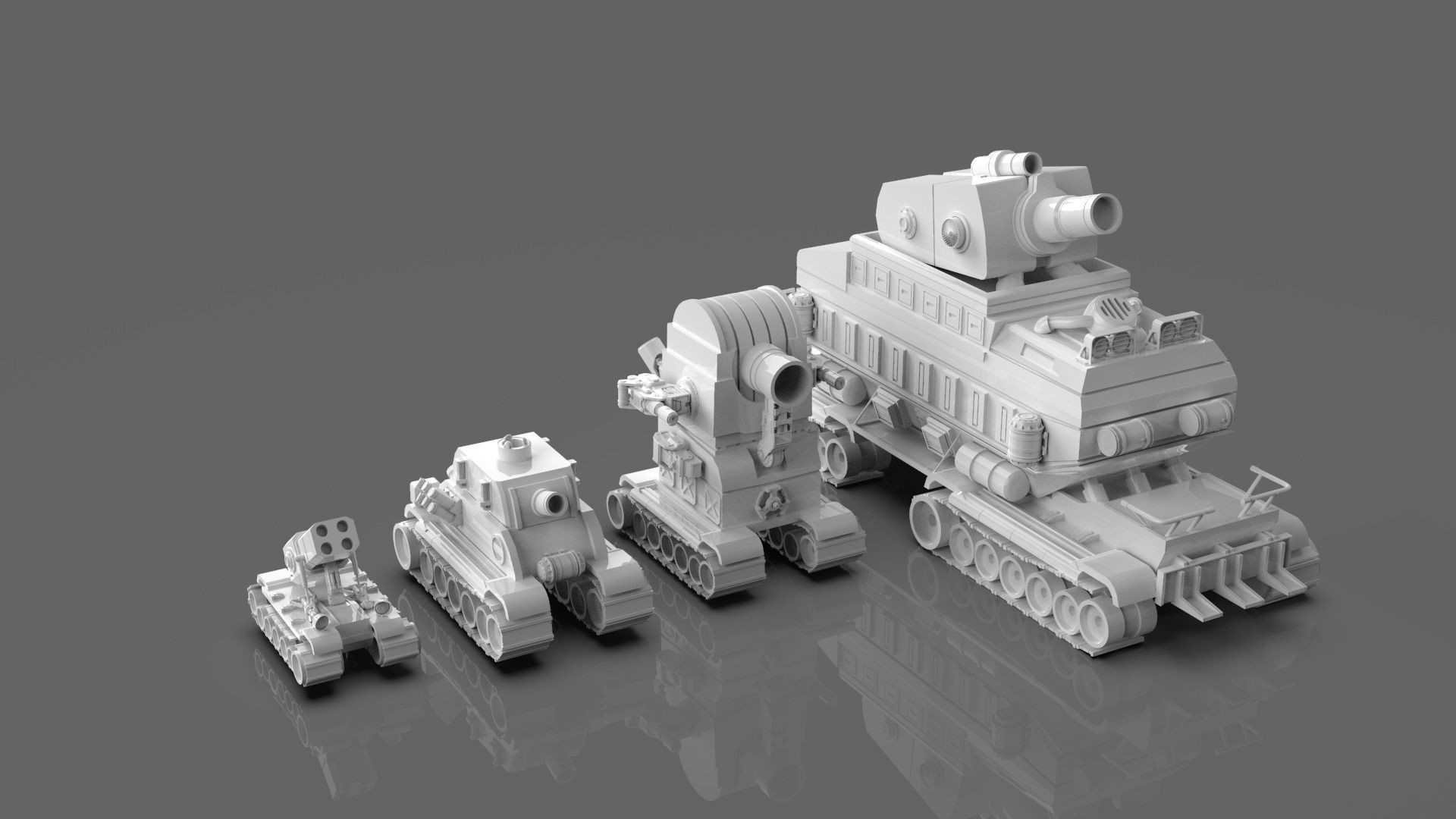 Metal Slug Mecha Vehicles Pack 4 In 1 - Only Mesh 3D model_3