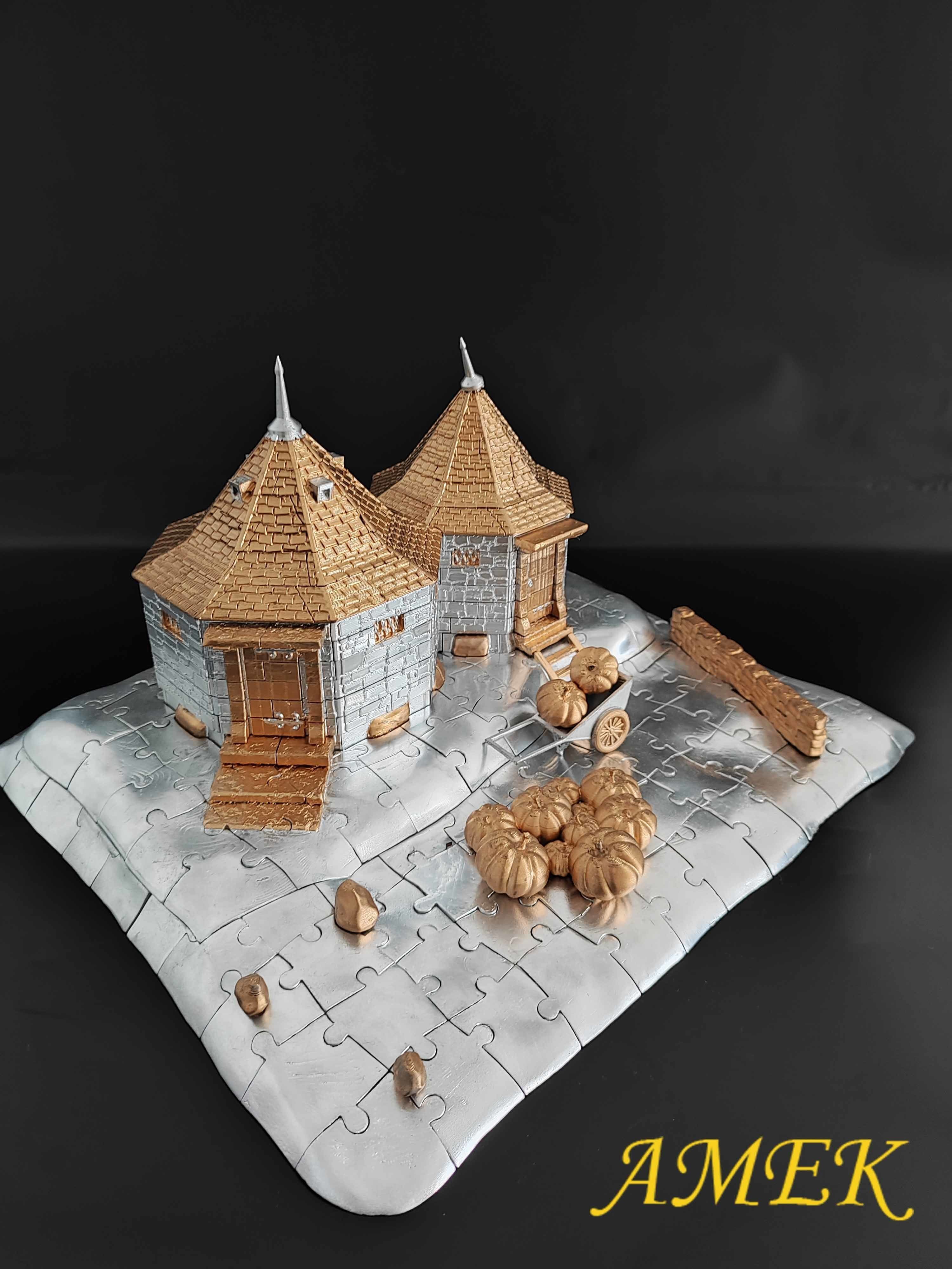 3D Puzzles Hagrids Hut 3D print model_5