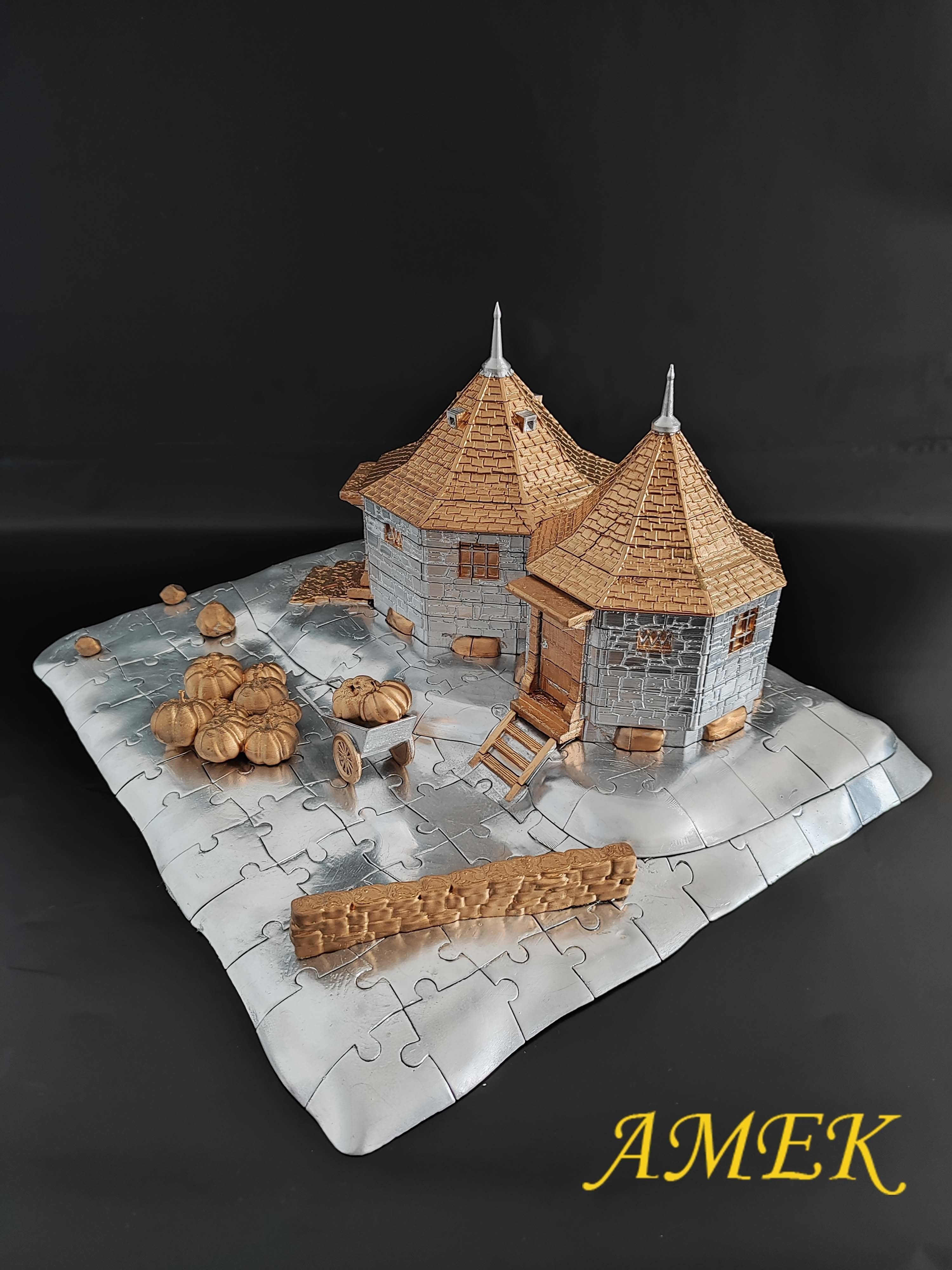 3D Puzzles Hagrids Hut 3D print model_1