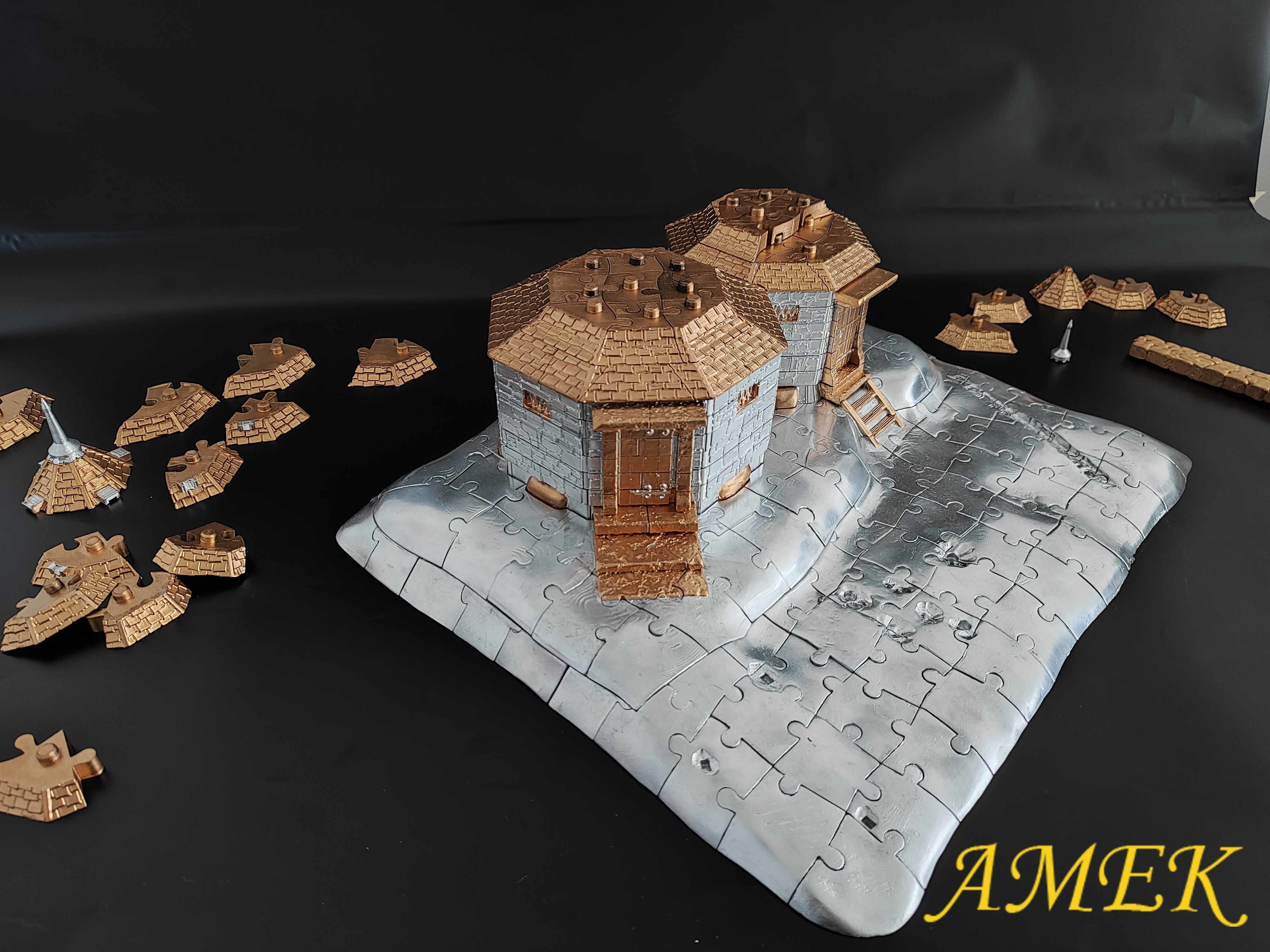 3D Puzzles Hagrids Hut 3D print model_7