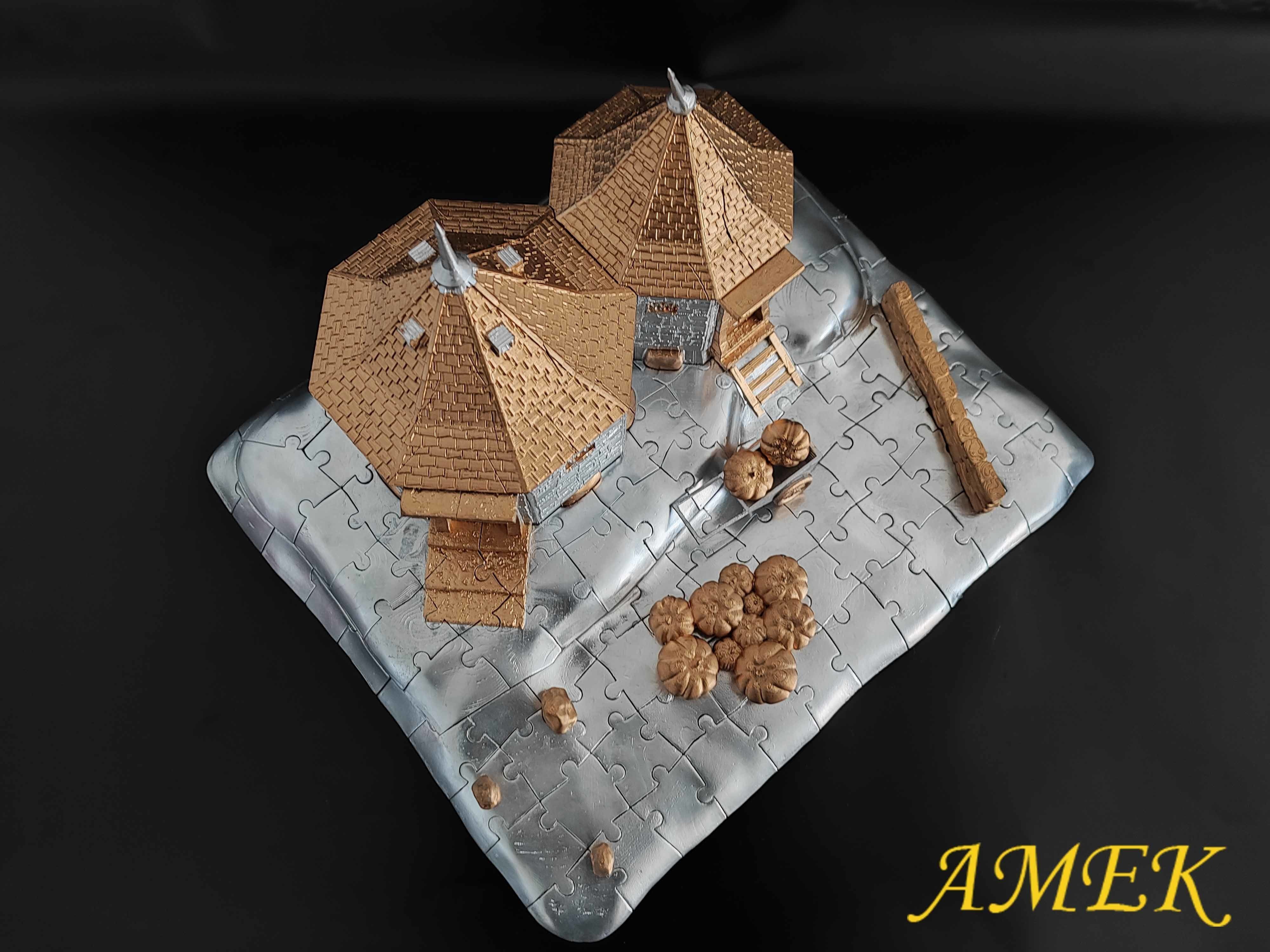 3D Puzzles Hagrids Hut 3D print model_6