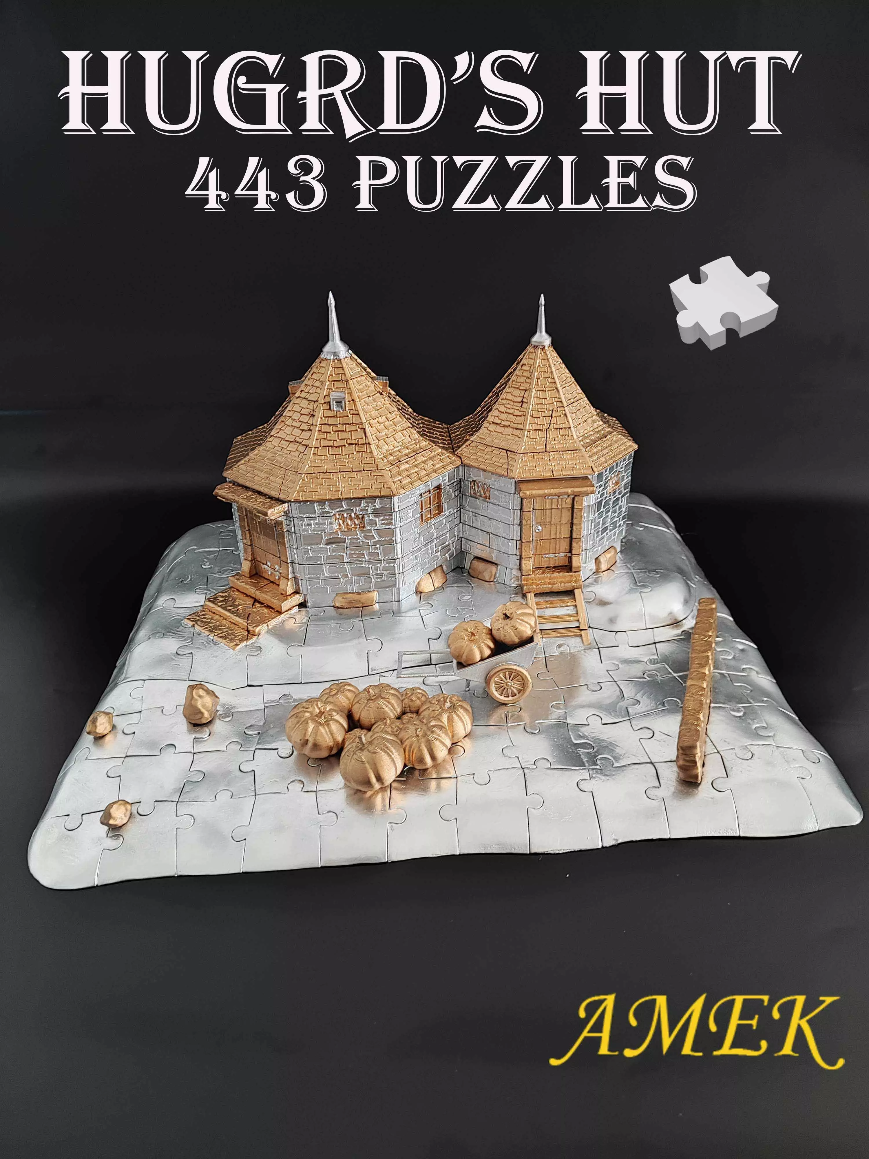 3D Puzzles Hagrids Hut 3D print model_0