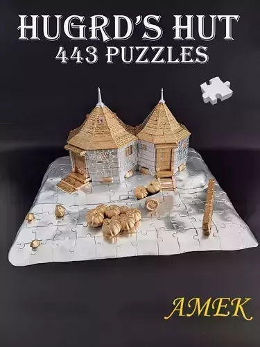 3D Puzzles Hagrids Hut 3D print model