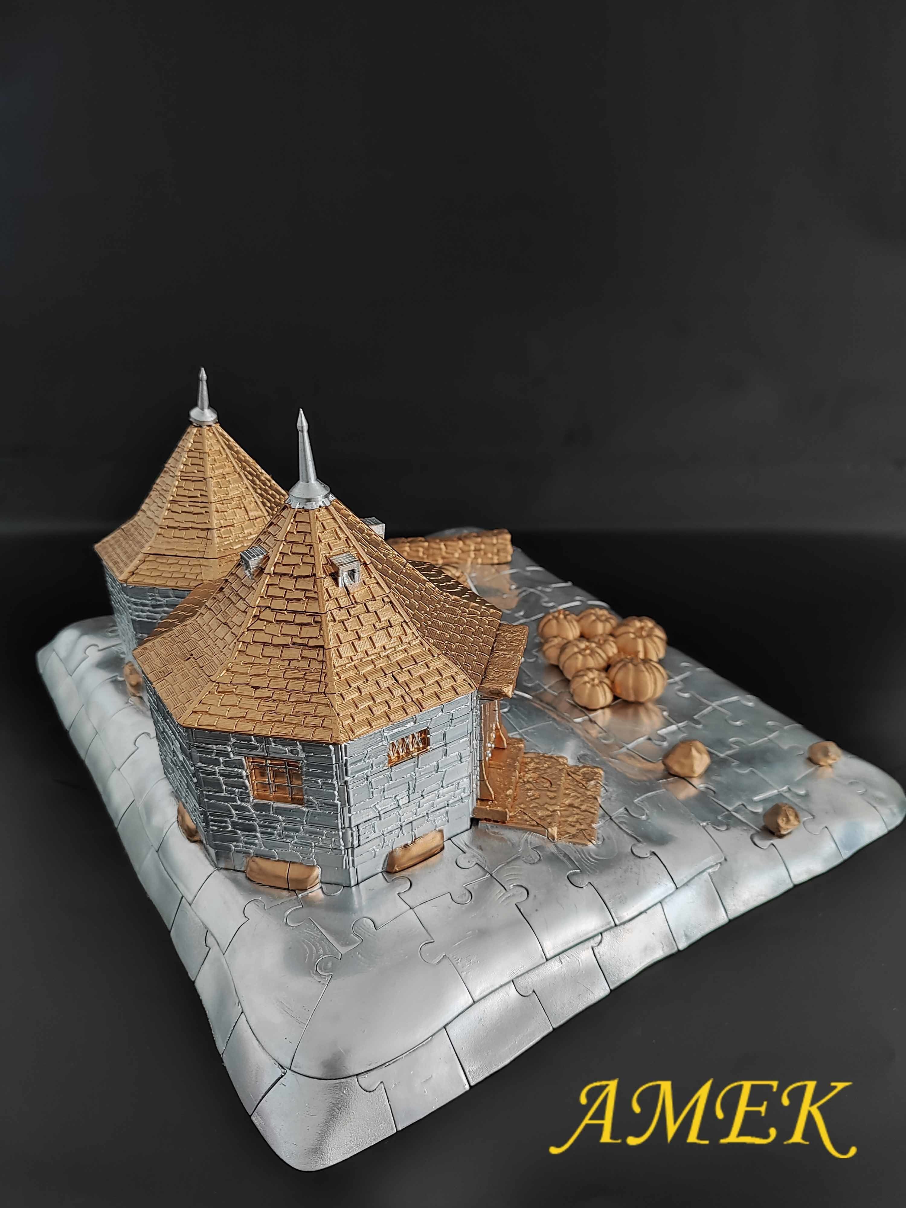3D Puzzles Hagrids Hut 3D print model_4