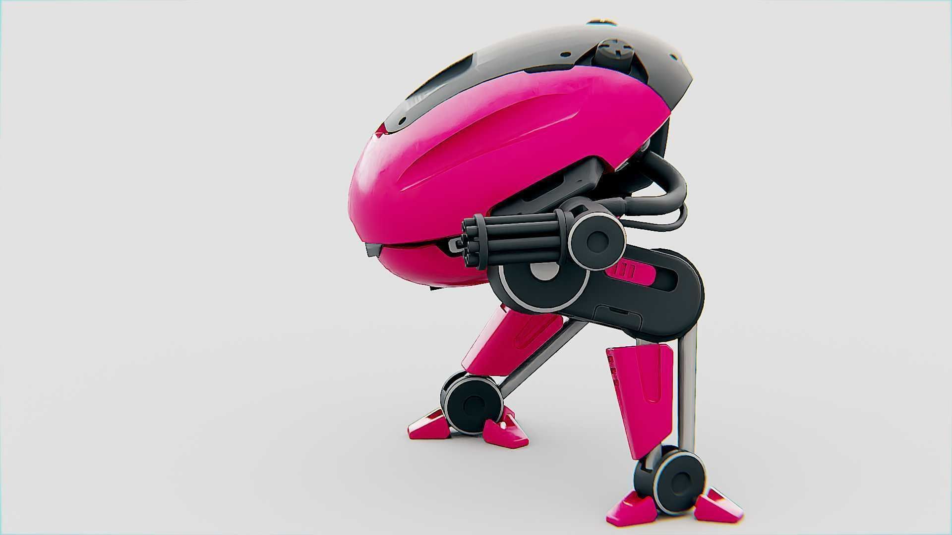 MILITARY BOT B-6000 Rigged for Unreal Engine - Unity - MIXAMO 3D model_6