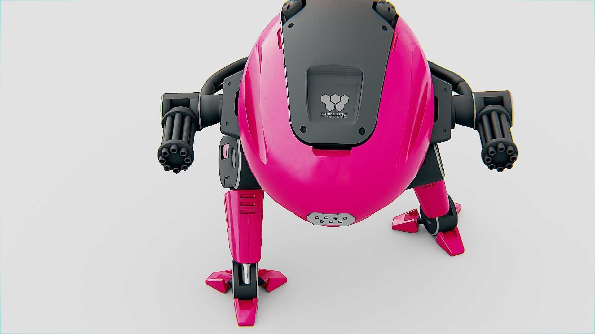 MILITARY BOT B-6000 Rigged for Unreal Engine - Unity - MIXAMO 3D model_23