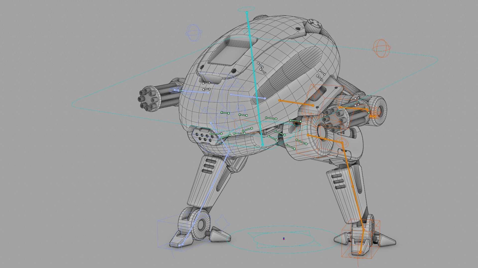 MILITARY BOT B-6000 Rigged for Unreal Engine - Unity - MIXAMO 3D model_40