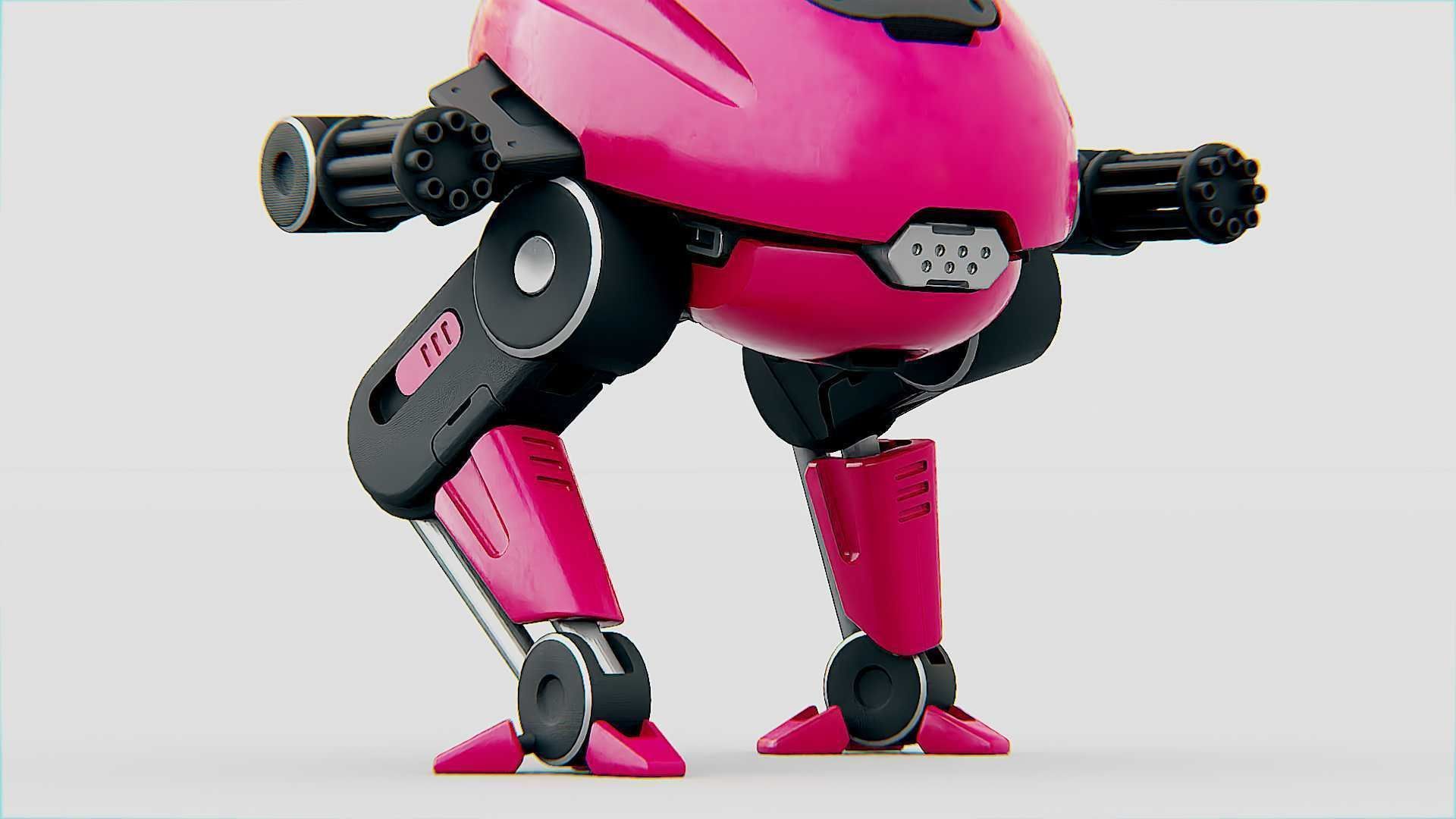 MILITARY BOT B-6000 Rigged for Unreal Engine - Unity - MIXAMO 3D model_27