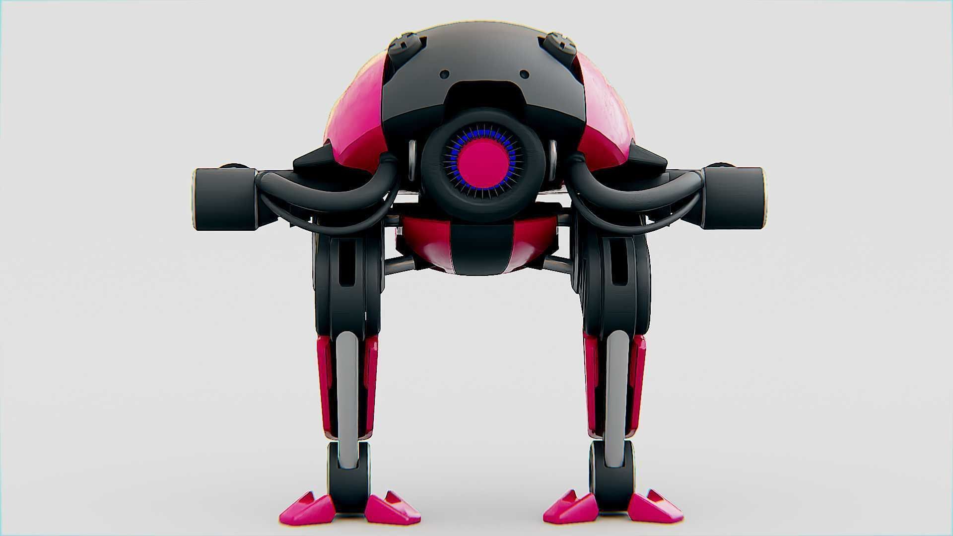 MILITARY BOT B-6000 Rigged for Unreal Engine - Unity - MIXAMO 3D model_31