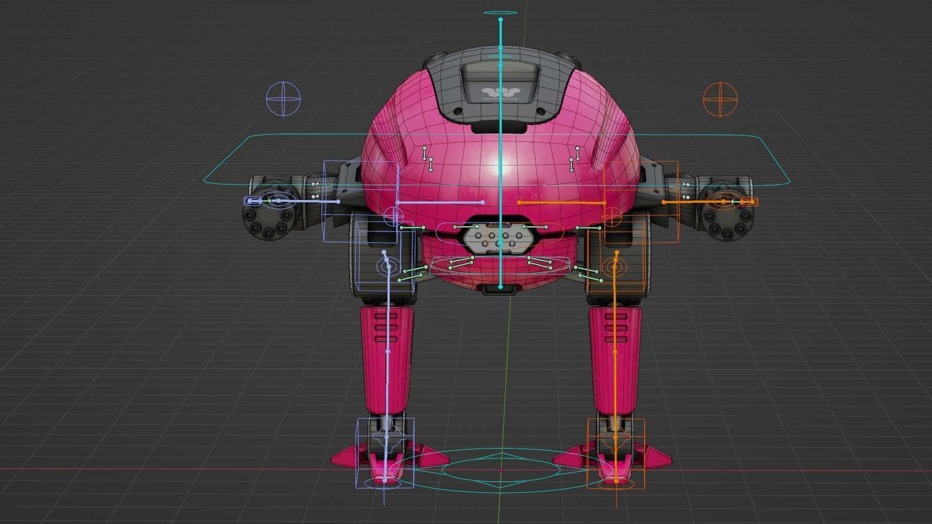 MILITARY BOT B-6000 Rigged for Unreal Engine - Unity - MIXAMO 3D model_39