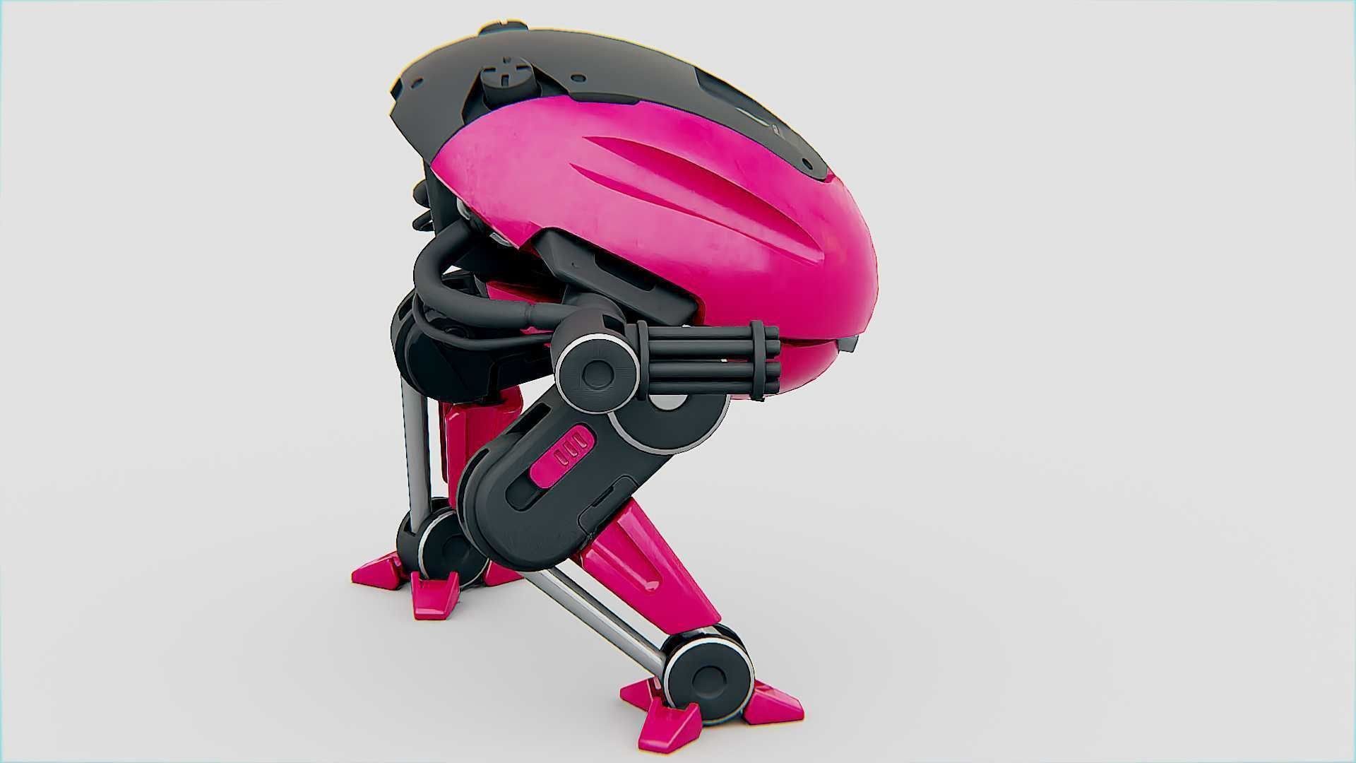 MILITARY BOT B-6000 Rigged for Unreal Engine - Unity - MIXAMO 3D model_15