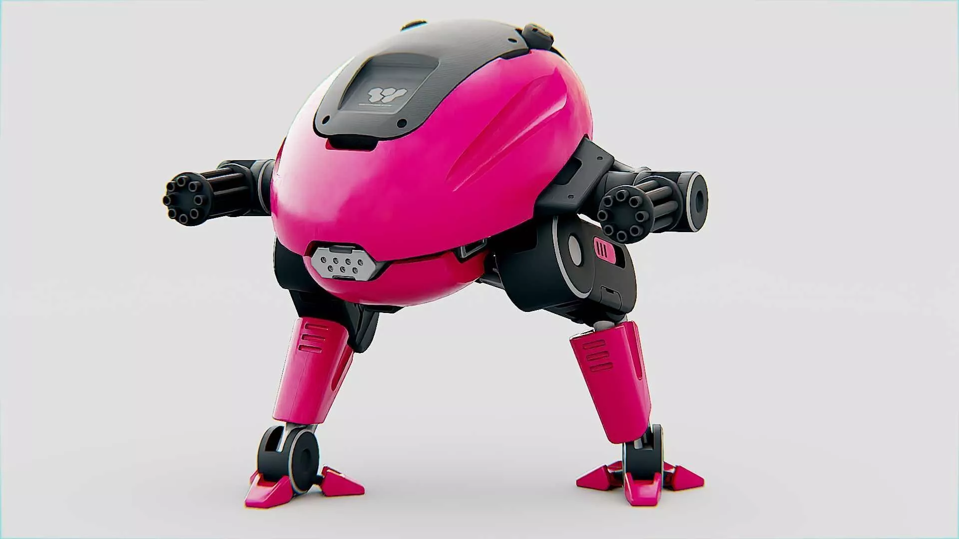 MILITARY BOT B-6000 Rigged for Unreal Engine - Unity - MIXAMO 3D model