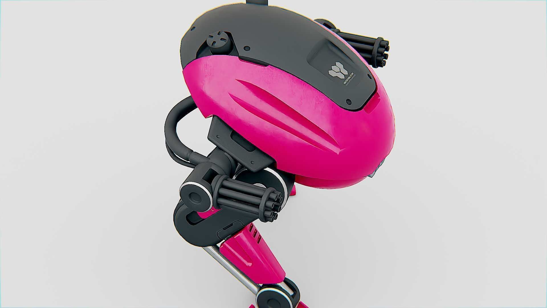 MILITARY BOT B-6000 Rigged for Unreal Engine - Unity - MIXAMO 3D model_22