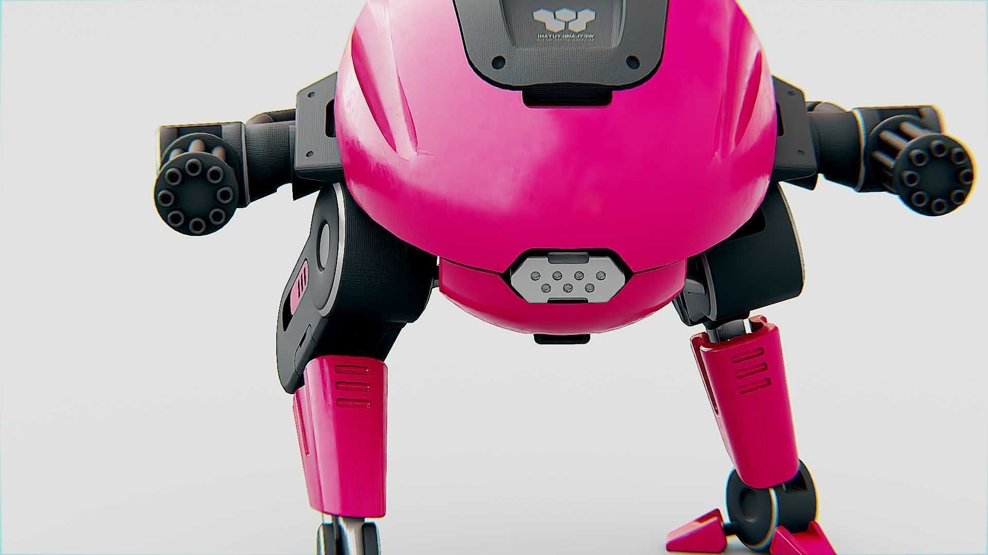 MILITARY BOT B-6000 Rigged for Unreal Engine - Unity - MIXAMO 3D model_19