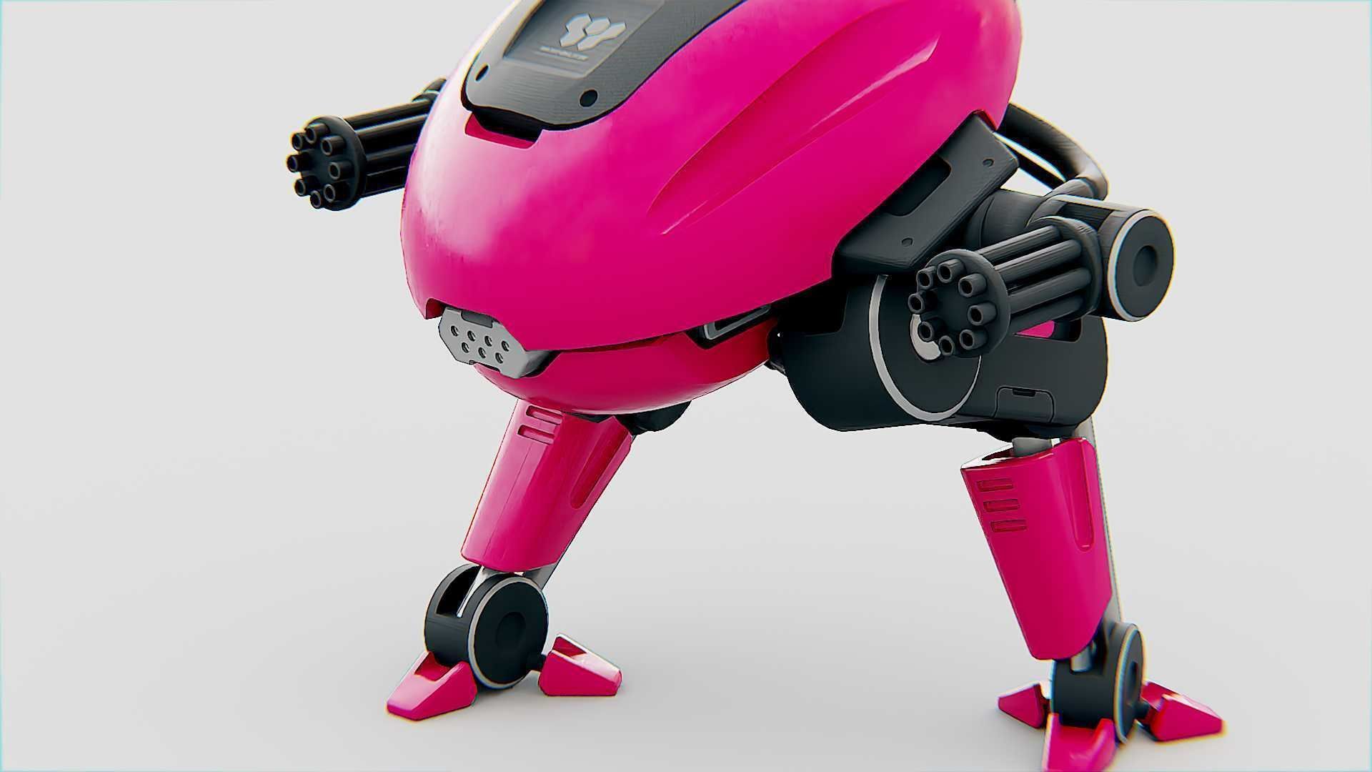 MILITARY BOT B-6000 Rigged for Unreal Engine - Unity - MIXAMO 3D model_28