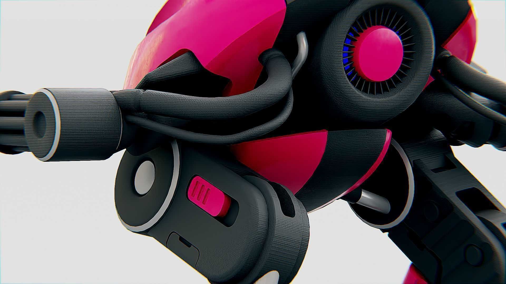 MILITARY BOT B-6000 Rigged for Unreal Engine - Unity - MIXAMO 3D model_25