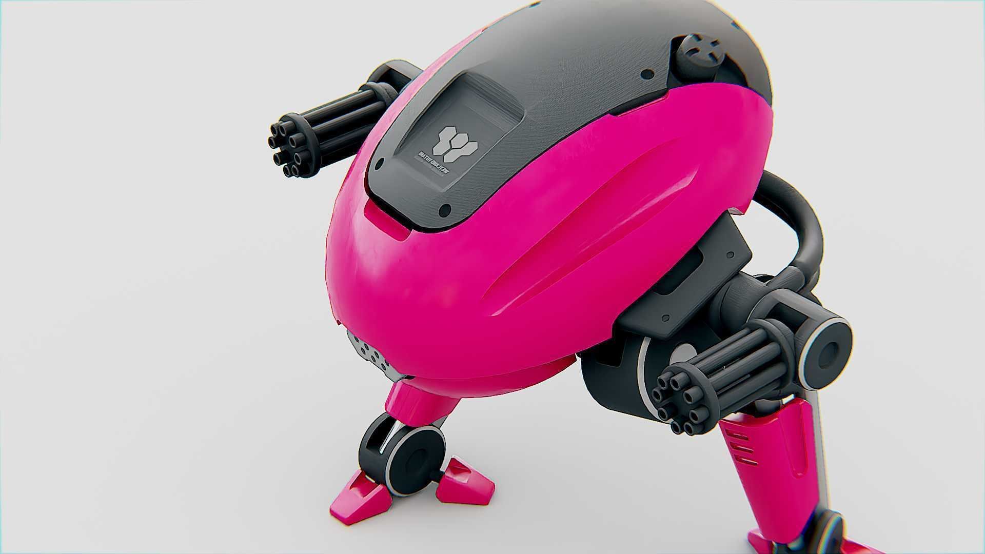 MILITARY BOT B-6000 Rigged for Unreal Engine - Unity - MIXAMO 3D model_20