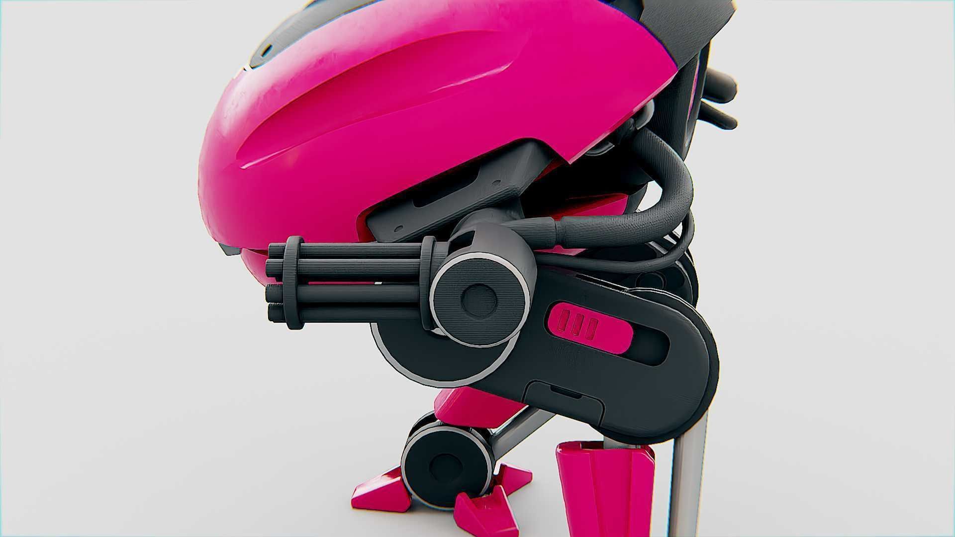 MILITARY BOT B-6000 Rigged for Unreal Engine - Unity - MIXAMO 3D model_29