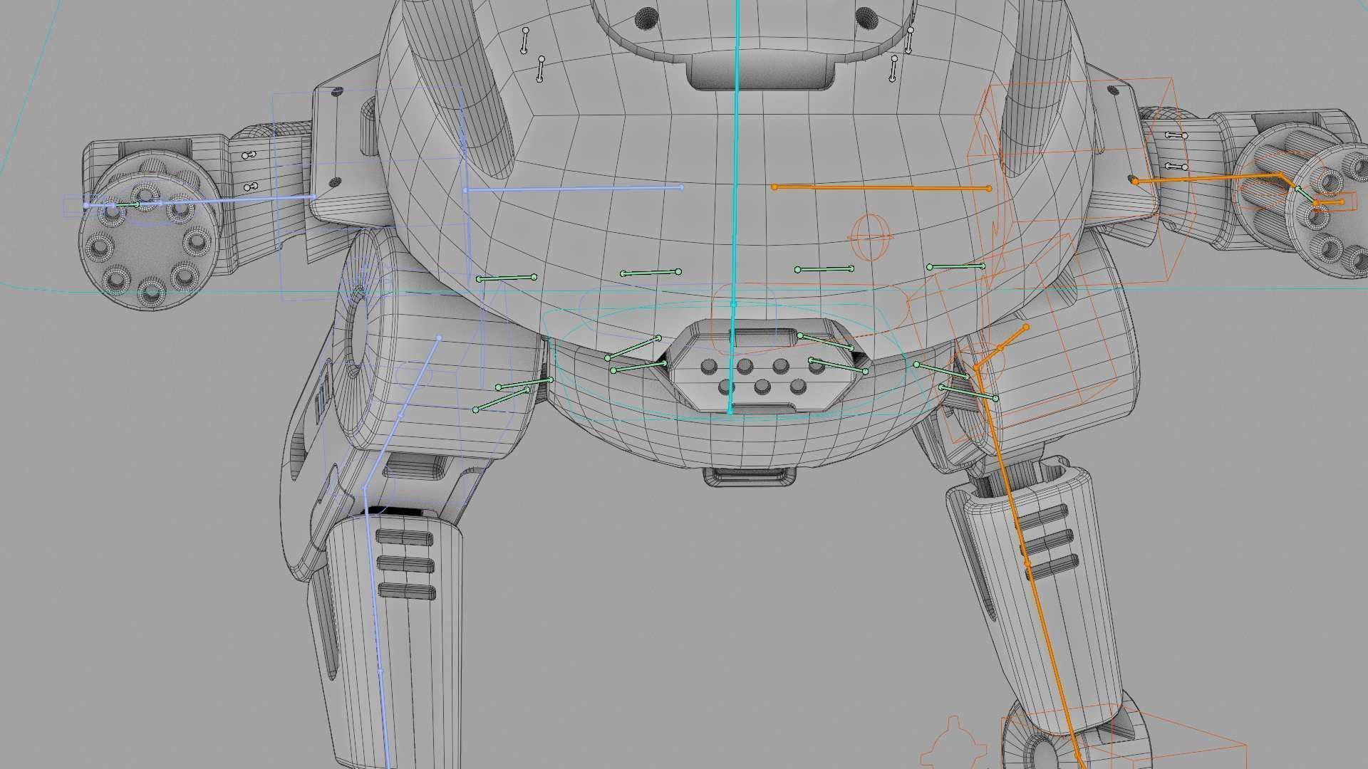 MILITARY BOT B-6000 Rigged for Unreal Engine - Unity - MIXAMO 3D model_42