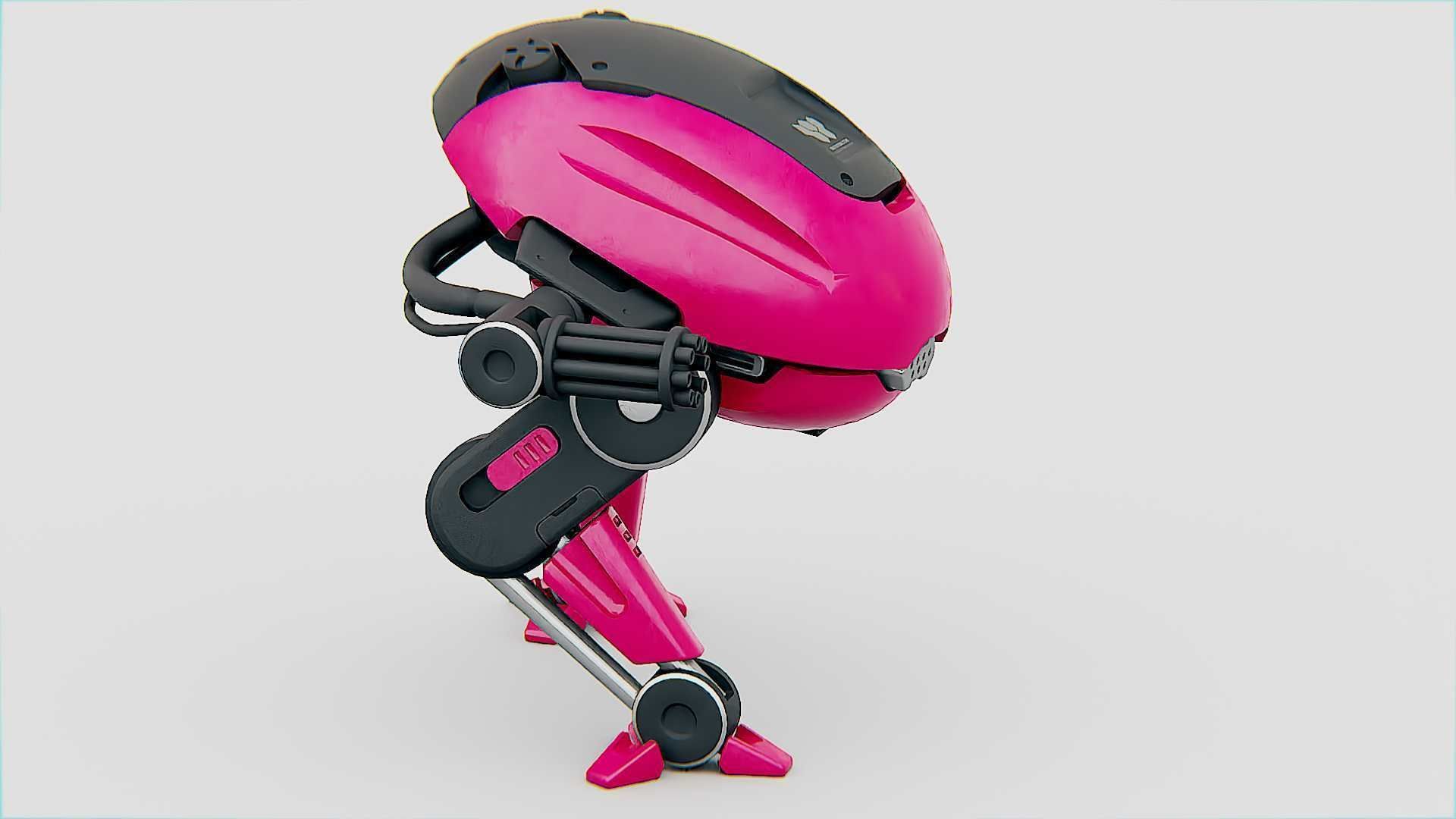 MILITARY BOT B-6000 Rigged for Unreal Engine - Unity - MIXAMO 3D model_16