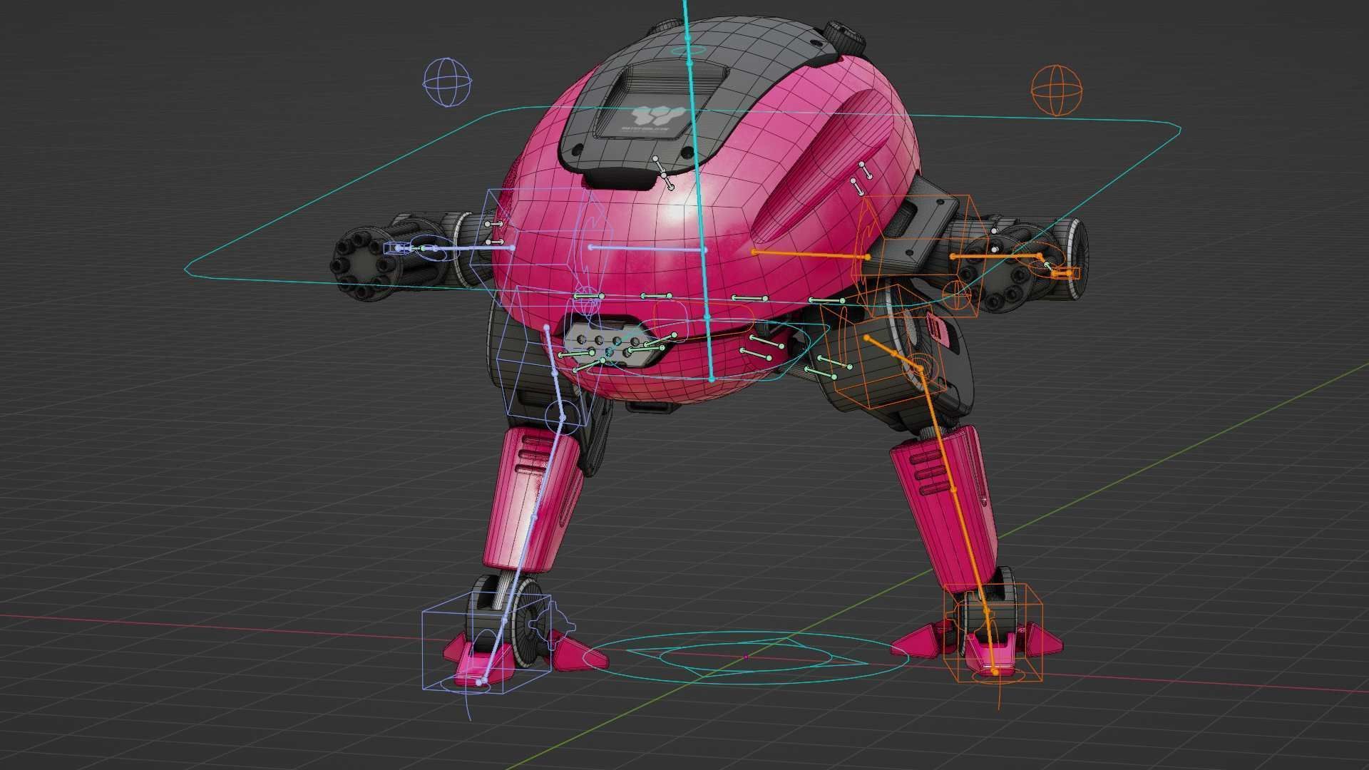MILITARY BOT B-6000 Rigged for Unreal Engine - Unity - MIXAMO 3D model_37