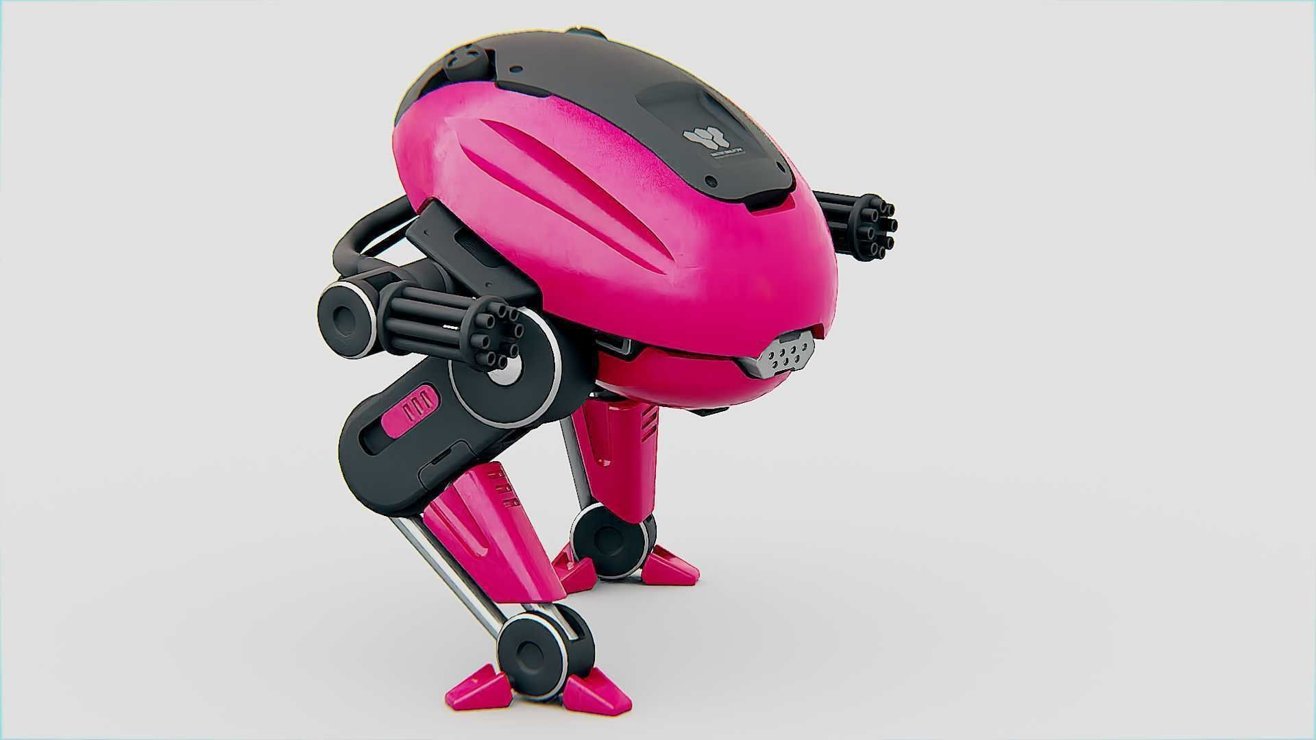 MILITARY BOT B-6000 Rigged for Unreal Engine - Unity - MIXAMO 3D model_17