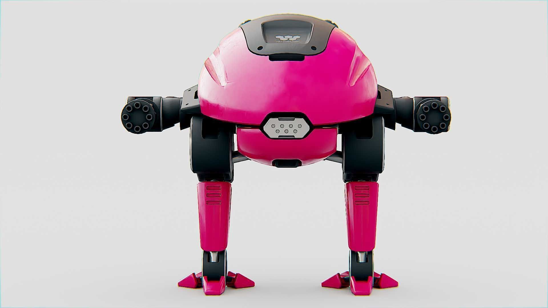 MILITARY BOT B-6000 Rigged for Unreal Engine - Unity - MIXAMO 3D model_30