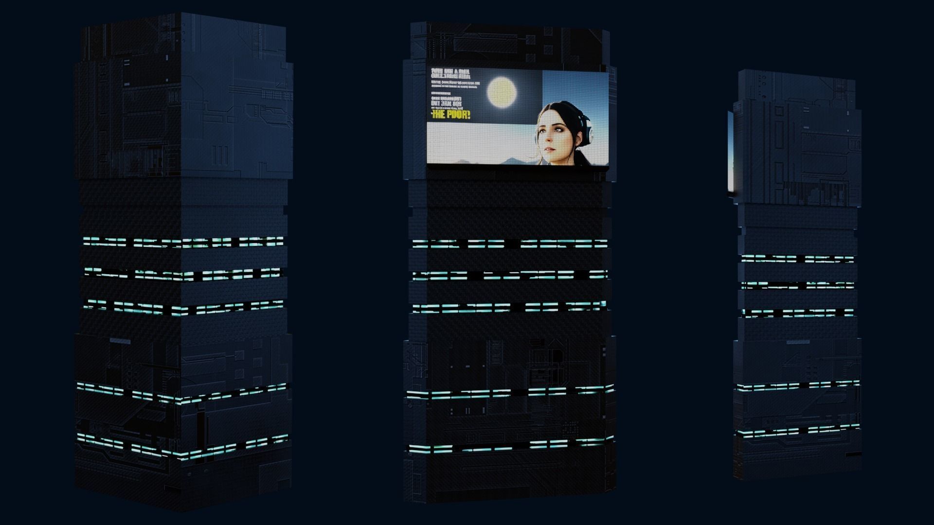 Sci-fi Buildings Pack 10 Low-poly 3D model_10