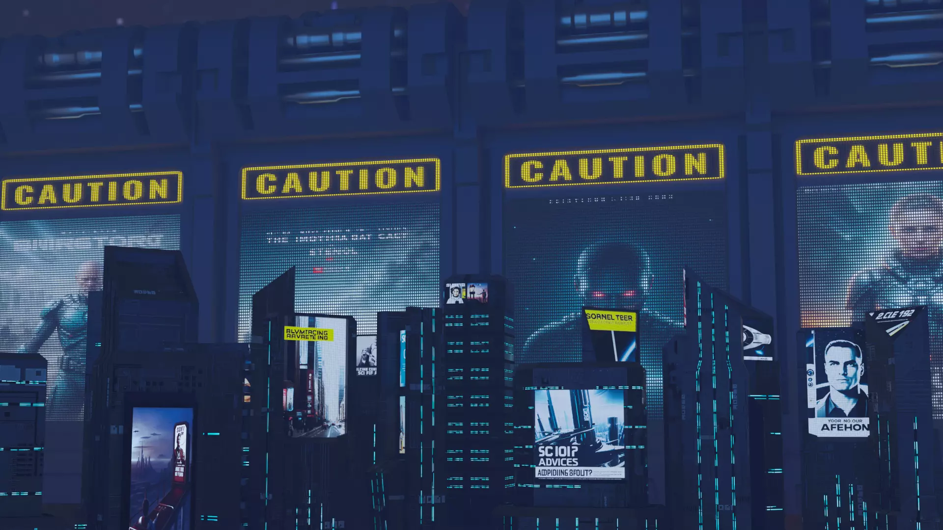 Sci-fi Buildings Pack 10 Low-poly 3D model_0