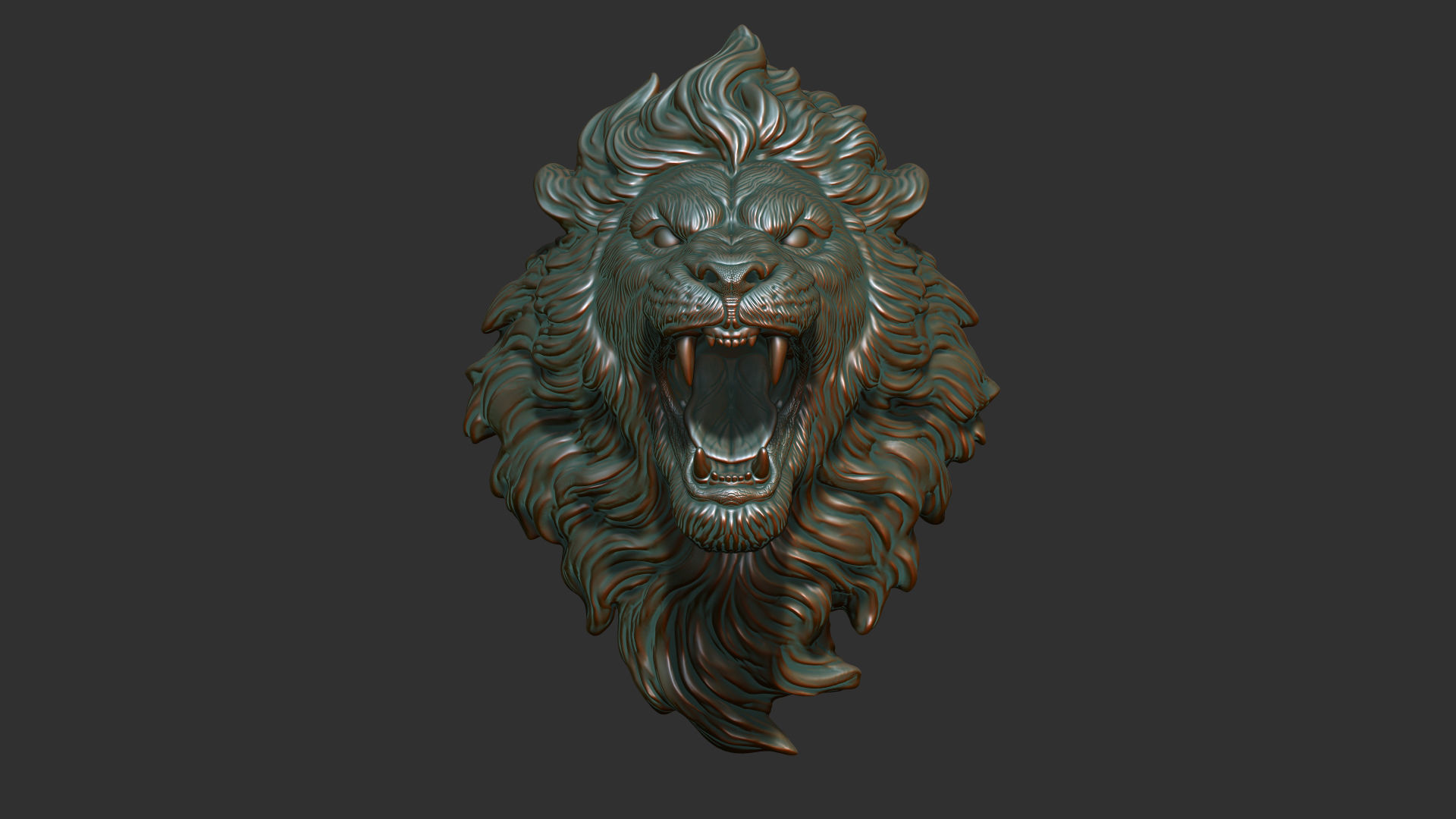 Lion with an open mouth 3D print model_18