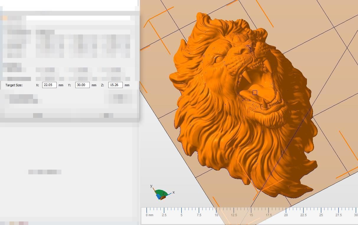 Lion with an open mouth 3D print model_23