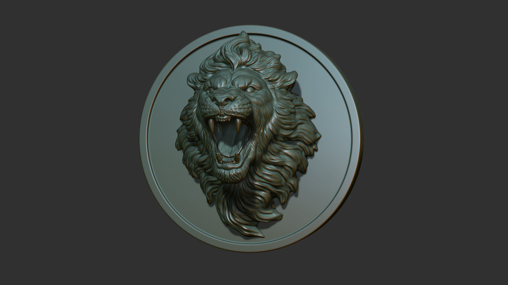 Lion with an open mouth 3D print model_8